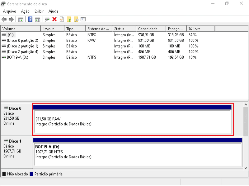 RAW disk and safe options to recover data